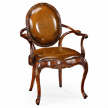 Кресло 492653 Leather upholstered rococo armchair фабрики Jonathan Charles Fine Furniture.