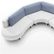 Диван Mandala corner sofa от фабрики Steiner PARIS, дизайн Manzoni Maurisio, Tapinassi Roberto.