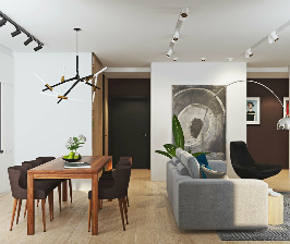 Двухкомнатная квартира в современном стиле: мастерская Geometrium