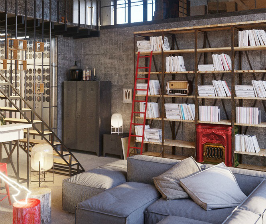 Двухуровневая квартира в стиле лофт: проект студии Точка дизайна