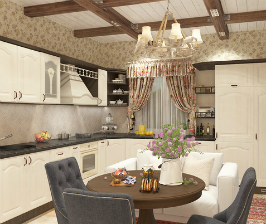 Квадратная кухня: особенности 