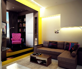 <span>Дизайн бюро «GraniStudio»</span> Квартира свободной планировки в стиле лофт
