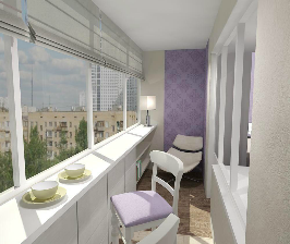 Интерьер маленького балкона: дизайнер Мария Куреннова
