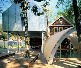 Стильный деревянный дом: дизайн проектной группы Поле-дизайн