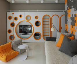 Стильная квартира с необычной детской: дизайн-студия Geometrix Design