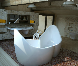 Роскошный чердак: ванная в мансарде