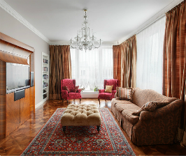 Московская гостиная в классическом стиле: архитектурное бюро Сретенка
