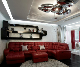 Трехцветная квартира с красной кухней: дизайнер Надежда Иванова