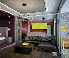 Дизайн малогабаритной квартиры студии: дизайнер Никита Березин