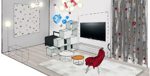 Дизайн интерьера однокомнатной квартиры: планы и фото
