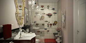 Полет фантазии и дирижаблей: проект ванной комнаты от архитектурного бюро ART UP 