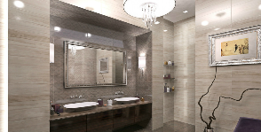 Решение для ванной комнаты в загородном доме: дизайн Architectural Group Rehouse