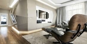 Футуристическая, но удивительно уютная квартира: Geometrix Design