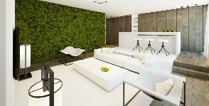 Зеленый и свежий. 3d моделирование квартиры: архитектурное бюро UNKproject