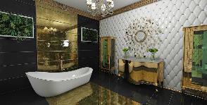 Ванная комната в стиле ар-деко: проект Анжелики Андрейченко