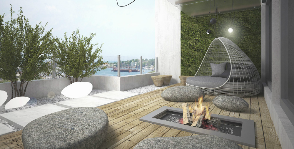 Уютная лоджия в стиле сада камней: проект студии Design MAKE
