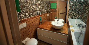 Ванная комната без плитки: дизайнер Екатерина Демидова